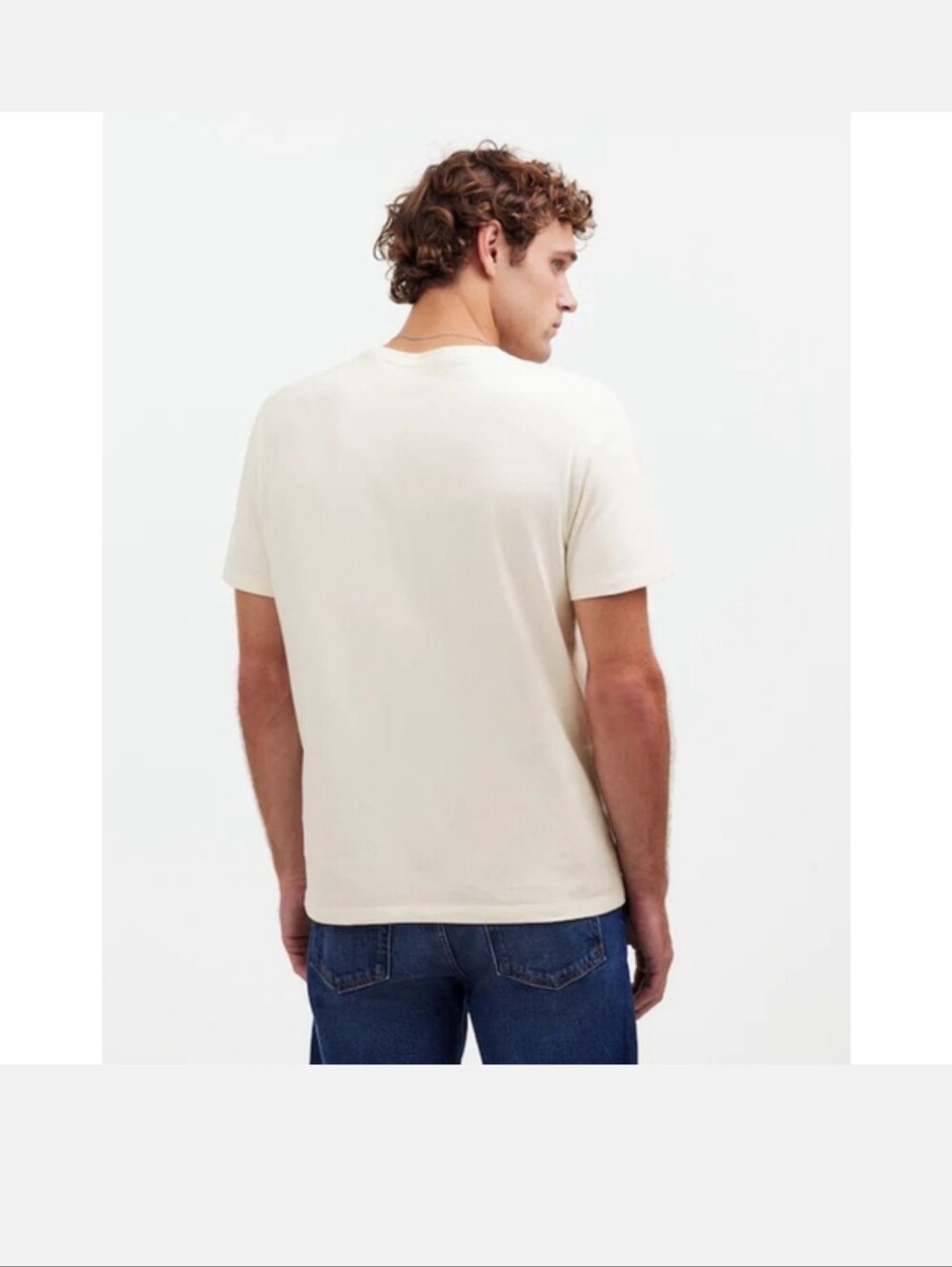NWT Madewell Garment-Dyed Allday Crewneck Tee Smoke white  NM162